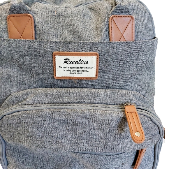 RUVALINO Diaper Bag Backpack Multifunction Travel Back Pack Baby Items Heather - Picture 8 of 11